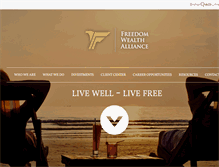 Tablet Screenshot of freedomwealthalliance.com